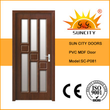 Interior PVC MDF Wooden Glass Design Door (SC-P081)